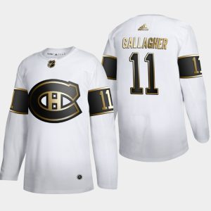 Herren Montreal Canadiens Eishockey Trikot Brendan Gallagher #11 Golden Edition Weiß Authentic